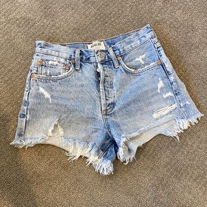 AGOLDE The Parker Light Wash Denim Short
